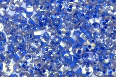 Twin Beads
 von Ornella Preciosa Tschechien
 kristall mt Farbeinzug blau und lüster