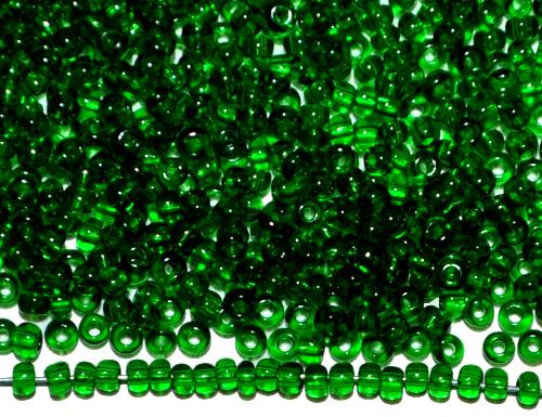 Rocailles von Ornella Preciosa Tschechien 
 grün transparent
