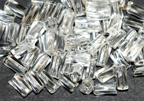 Glasperlen / Stiftperlen getwistet 
 kristall, 
 von Preciosa Ornella Tschechien hergestellt