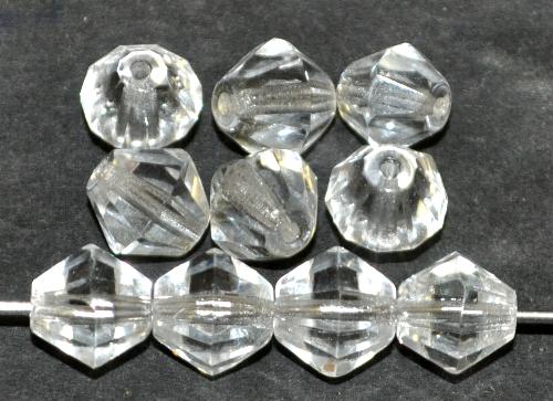 facettierte Glasperlen bicon
 kristall,
 hergestellt in Gablonz / Tschechien