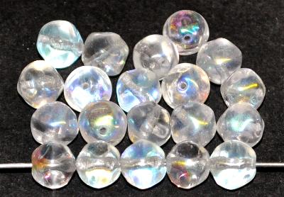 Glasperlen Nuggets 
 kristall mit AB,
 hergestellt in Gablonz Tschechien