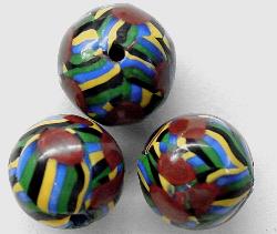 Millefiori-perlen um 1920 in Böhmen von Hand gefertigt
 Handelsperle /Trade Beads für den Afrikahandel hergestellt