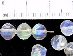 Glasperlen Nuggets,
 kristall mit AB,
 hergestellt in Gablonz / Tschechien