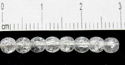Glasperlen rund
 crash beads kristall,
 hergestellt in Gablonz / Tschechien