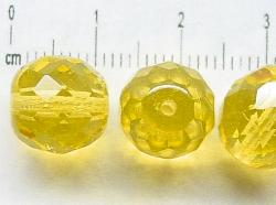 facettierte Glasperlen
 gelb