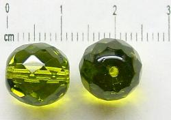 facettierte Glasperlen
 grün